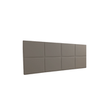 Cabeceira Estofada King 8 Blocos Não É Segredo Suede Liso Marrom Claro 195x60