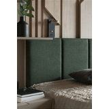 Cabeceira Estofada King 8 Blocos Não É Segredo Suede Liso Verde 195x60