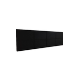 Cabeceira Estofada King 8 Blocos Não É Segredo Veludo Preto 195x60
