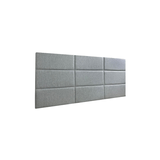 Cabeceira Estofada King 9 Blocos Não É Segredo Suede Animale Cinza 195x90
