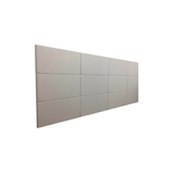 Cabeceira Estofada Queen 12 Blocos Não É Segredo Suede Liso Bege 160x90