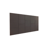 Cabeceira Estofada Queen 13 Blocos Não É Segredo Suede Amassado Marrom Escuro 160x60