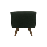 Puff Pé Palito Quadrado Não É Segredo Suede Animale Preto 40x45