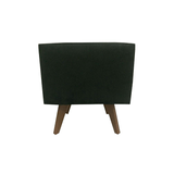 Puff Pé Palito Quadrado Não É Segredo Veludo Preto 40x45