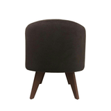 Puff Pé Palito Redondo Não É Segredo Suede Animale Marrom Escuro 40x45