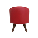 Puff Pé Palito Redondo Não É Segredo Courvin Vermelho 40x45