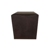 Puff Quadrado Não É Segredo Suede Amassado Marrom Escuro Pé Fixo 40x45 Nspq04tsm-f