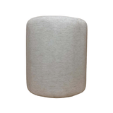 Puff Redondo Não É Segredo Linho Cru Mesclado Pé Fixo 40x45 Nspr11l-f