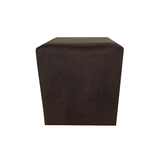 Puff Quadrado Não É Segredo Veludo Marrom Escuro Pé Fixo 40x45 Nspq09tv-f