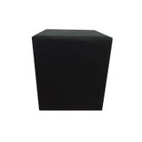 Puff Quadrado Não É Segredo Suede Liso Preto Pé Fixo 40x45 Nspq07tsl-f
