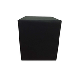 Puff Quadrado Não É Segredo Veludo Preto Pé Fixo 40x45 Nspq07tv-f