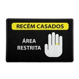Capacho/tapete 60x40cm - Área Restrita Recém Casados