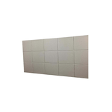 Cabeceira Estofada Queen 15 Blocos Não É Segredo Suede Amassado Bege 160x90