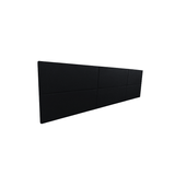 Cabeceira Estofada Queen 6 Blocos Não É Segredo Suede Amassado Preto 160x60