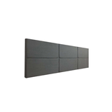 Cabeceira Estofada Queen 6 Blocos Não É Segredo Suede Amassado Cinza 160x60