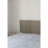 Cabeceira Estofada Queen 6 Blocos Não É Segredo Courvin Marrom Claro 160x60