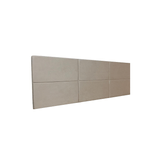 Cabeceira Estofada Queen 6 Blocos Não É Segredo Suede Animale Bege 160x60