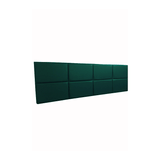 Cabeceira Estofada Queen 8 Blocos Não É Segredo Courvin Verde 160x60