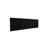 Cabeceira Estofada Queen 8 Blocos Não É Segredo Suede Animale Preto 160x60
