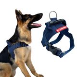 Peitoral Tático Para Cachorro - Tamanho G - Azul Marinho