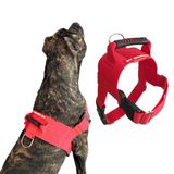 Peitoral Tático Para Cachorro - Tamanho Gg - Vermelho
