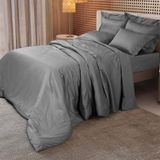 Jogo De Cama King 300 Fios Filipo - Marken Fassi Cinza