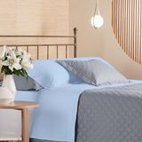 Jogo De Cama King 200 Fios Privilege - Andreza Azul Brisa
