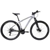 Bike Aro 29 Trust - 24 Vel. Cambios Shimano - Prateado/preto - 19