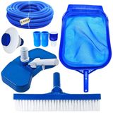 Kit Limpeza Para Piscinas Mangueira Ecológica 6mt Clorador