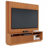Estante Painel Tv 75 Pol Com Led 200cm Mafra Freijó C05 - Mpozenato