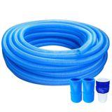 Mangueira 10m Siliconada Para Piscina + Ponteira E Adaptador