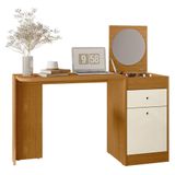 Penteadeira Escrivaninha Com Espelho 129cm Mandi A02 Off/cinamomo - Mpozenato