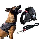 Peitoral Swat Com Guia Para Cachorro - Tamanho Gg - Preto