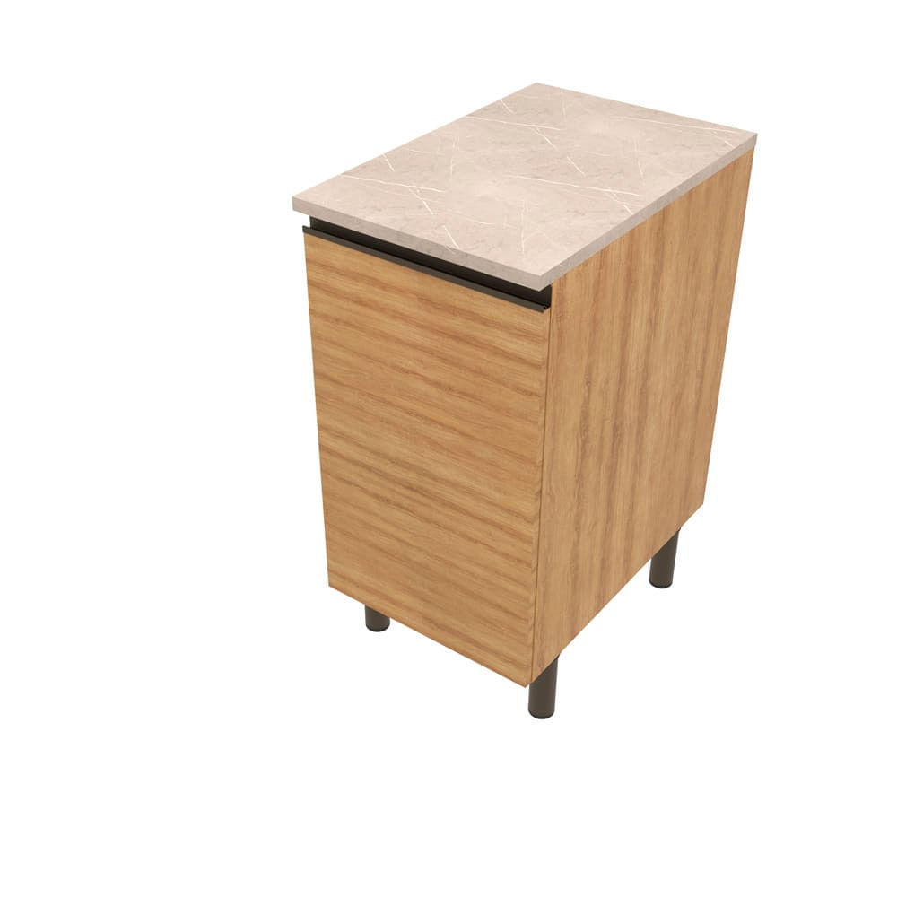 Balcão Bartira Cristal Em Mdp Para Temperos Com 2 Gavetas - 40cm De Largura