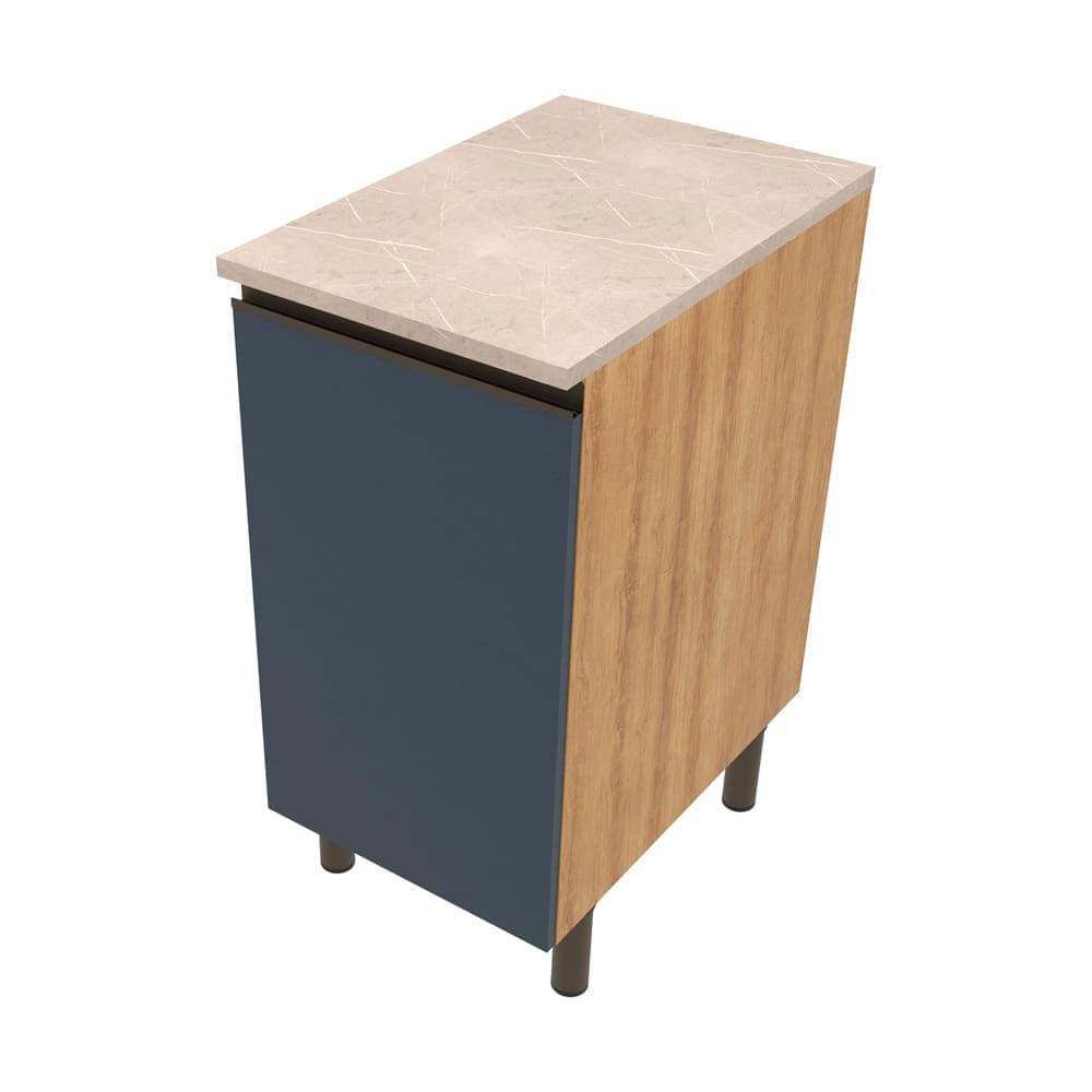 Balcão Bartira Cristal Em Mdp Para Temperos Com 2 Gavetas - 40cm De Largura