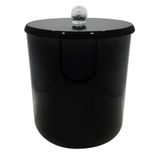 Lixeira Para Banheiro Preta Com Tampa Laqueada 6,2l 20x20cm