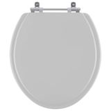 Assento Sanitario Laqueado Convencional Oval Cinza Real Para Vaso Deca