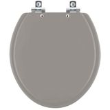 Assento Sanitário Soft Close Convencional Oval Cinza Perola Para Vaso Celite