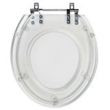 Assento Sanitario Poliester Carina Transparente Para Vaso Ideal Standard