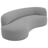 Divã Recamier Orgânico Tokyo 180cm Lado Esquerdo Bouclé Cinza