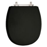 Assento Sanitario Poliester Fast Ebano (preto) Para Vaso Deca - Luxo