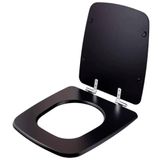 Assento Sanitario Fechamento Lento Boss Matte Black Preto Fosco Para Louça Incepa 6lpf