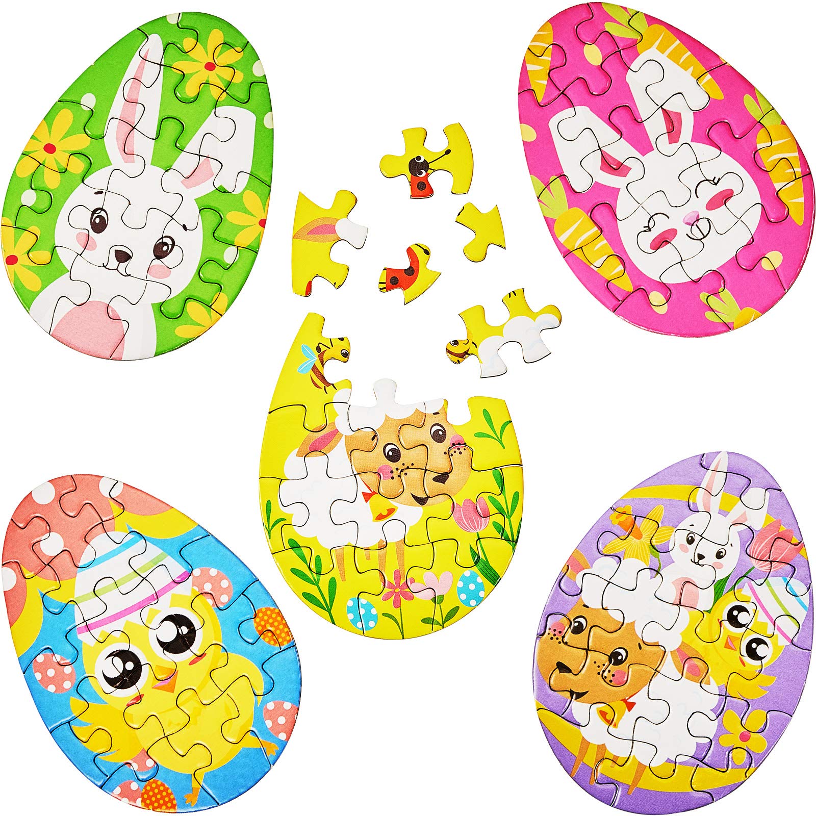 Mini Quebra-cabeças De Ovos De Páscoa Skylety Bunny Chick 20 Peças