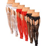 Meias Arrastão Skylety Para Mulheres Plus Size, 6 Pares