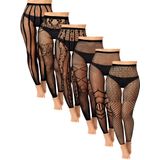 Meias Arrastão Skylety Para Mulheres Plus Size, 6 Pares