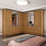 Closet Sevilha 6 Portas Casal Duplo Plus 18 Gavetas Carioca Moveis