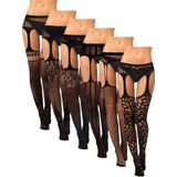 Meias Arrastão Skylety Para Mulheres Plus Size, 6 Pares