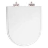 Assento Sanitario Poliester Com Amortecedor Happening Branco Para Vaso Roca