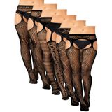 Meias Arrastão Skylety Para Mulheres Plus Size, 6 Pares
