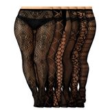 Meias Arrastão Skylety Para Mulheres Plus Size, 6 Pares